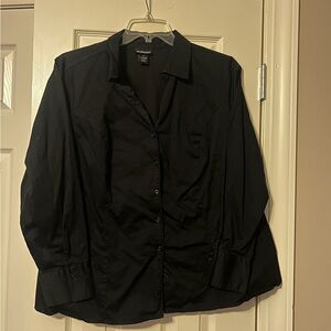 Lane Bryant Black Cotton Blend Top